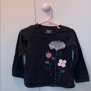 Toddler girls’s floral shirt